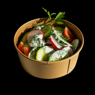 Салат деревенский со сметаной 