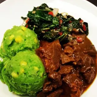 Mokimo with Chicken Broiler