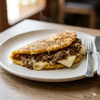 Cachapa De Mechada Y Queso