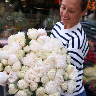 Ramo de peonias blancas (15 tallos)
