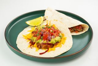 Chicken fajita soft shell tacos 