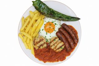 Plat Mokli Escalope Merguez