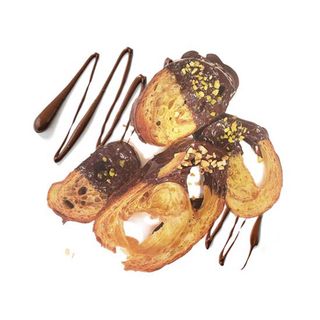 Crostini di cornetto ricoperti al cioccolato