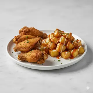Alitas (7 Uds.) Con Patatas