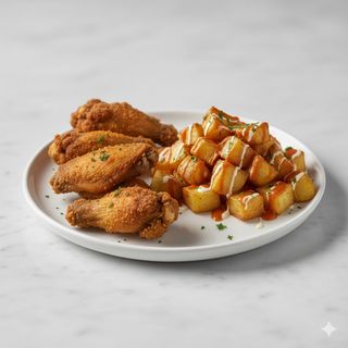 Alitas (7 Uds.) Con Patatas