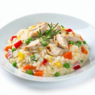 Ризото с пиле и зеленчуци