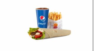 Тортилья с говядиной + Картофель фри + напиток