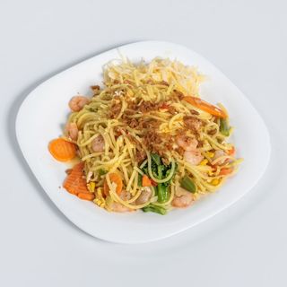 Makaron chiński z krewetkami