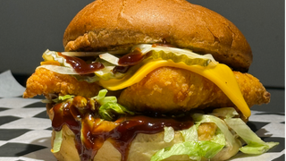 BBQ chicken burger