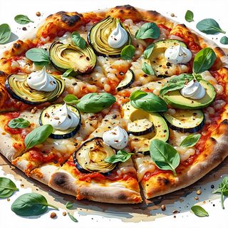 Pizza Verdura Stracciatella