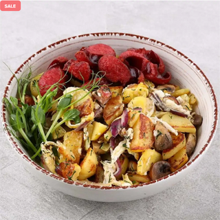 Картопля смажена з беконом та ковбасками (360г)