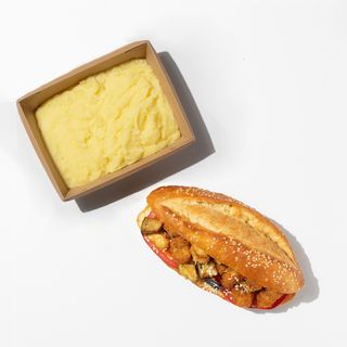 Սենդվիչ բանջարեղենի ու հավի փոփքորնով և կարտոֆիլի խյուս