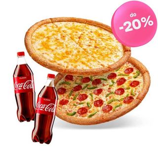 2 pizze 35 cm i 2 napoje Coca-Cola 0,85 l