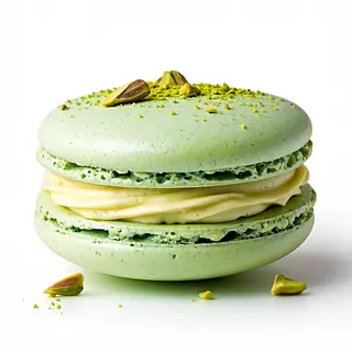 Macarons cu ganache de ciocolata cu fistic