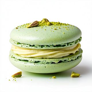 Macarons cu ganache de ciocolata cu fistic