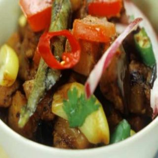 Brinjal Bhajee Berenjenas