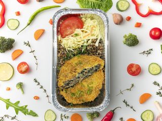 Зразы с грибами с гарниром