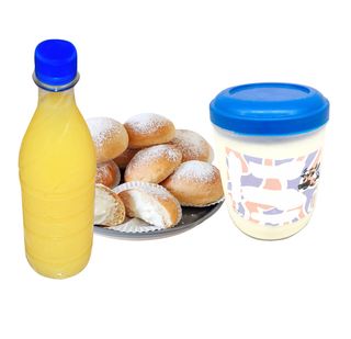 Flocon de Neige + 1 Pot de Lait + 1 Pot de Jus au Choix