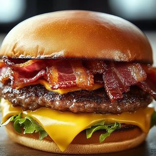 Burger cheese bacon