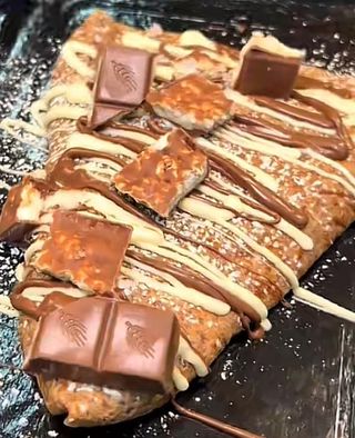 Crêpes con crema Paradiso, Nutella Ferrero e Kinder cereali