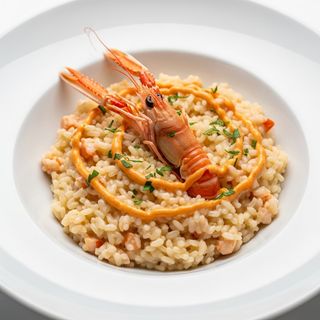 Risotto Aquerello alla crema di scampi