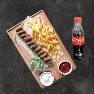 Տավարի քաբաբ ֆրիով + կոլա