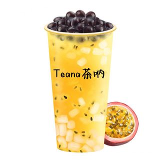 Tè verde al limone con gelatine di cocco e tapioca