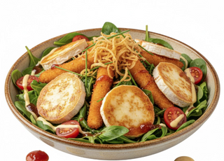 Ensalada De Queso De Cabra Y Pollo