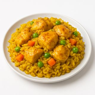 17B. Arroz con ternera y salsa curry