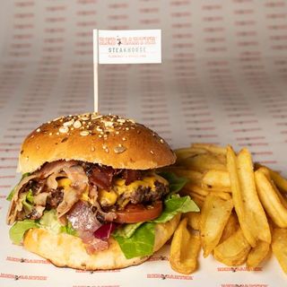 New York Bacon Cheeseburger + patate