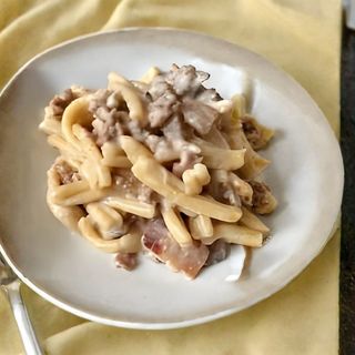 Casarecce funghi e salsiccia
