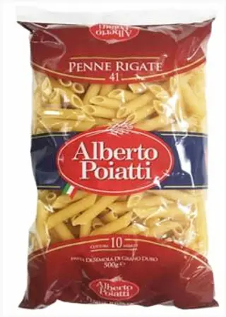 PENNE RIGATE PÂTES DE SEMOULE DE BLÉ DUR 500.Gr ALBERTO POIATTI 