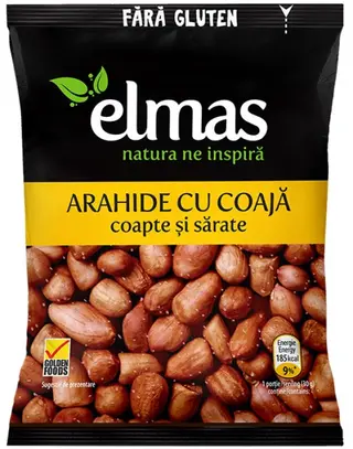 ELMAS Arahide cu coaja rosie coapte si sarate 300g