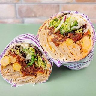 Vegan Hummus Chicken Burrito