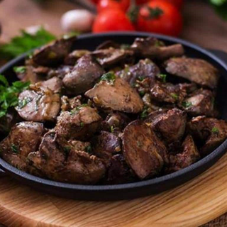 Plato de hígado de vacuno