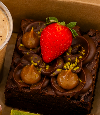 Brownie De Boniato Asado Con Chocolate Y Dulce De Leche