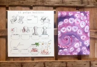Le Ricette di Nina Melan - Il Polpo Bollito 19x19cm