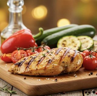 Piept de pui la grătar cu legume grill