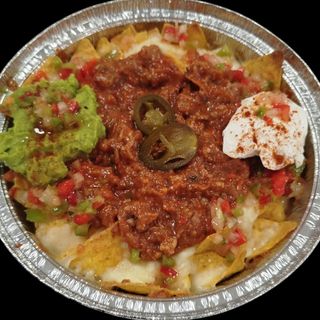Nachos con carne y queso#