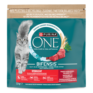 Корм для котів ONE Sterilcat з яловичиною сухий (1,5кг)