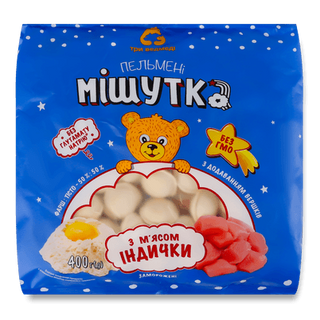 Пельмені Три ведмеді Мішутка з індичкою та вершками (400г)
