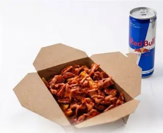 Loaded Chicken and Chips Large  + Red bull
