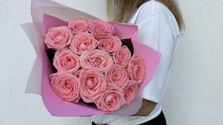 Bukiet Pink Rose, rozmiar M, 15 różowych róż