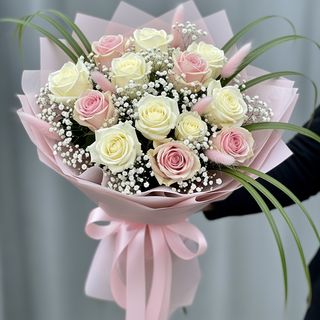 15 Roses Pastel - Bouquet Douceur