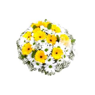 Coroa de Flores – Amarelo e Branco