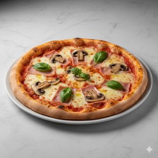 Pizza prosciutto e funghi (33 cm.)