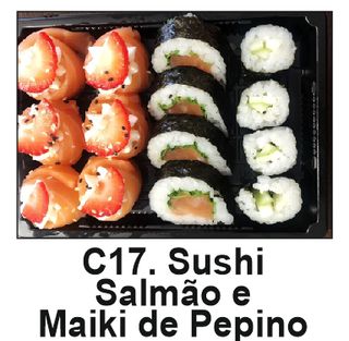 C17. Sushi Salmão e Maiki de Pepino