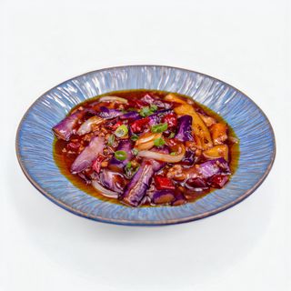 Melanzana con maiale tritato in salsa piccante/鱼香茄子