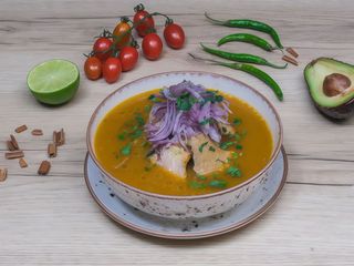 Encebollado Con Arroz