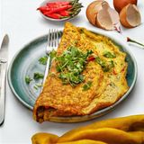 Omelette bacon and cheese